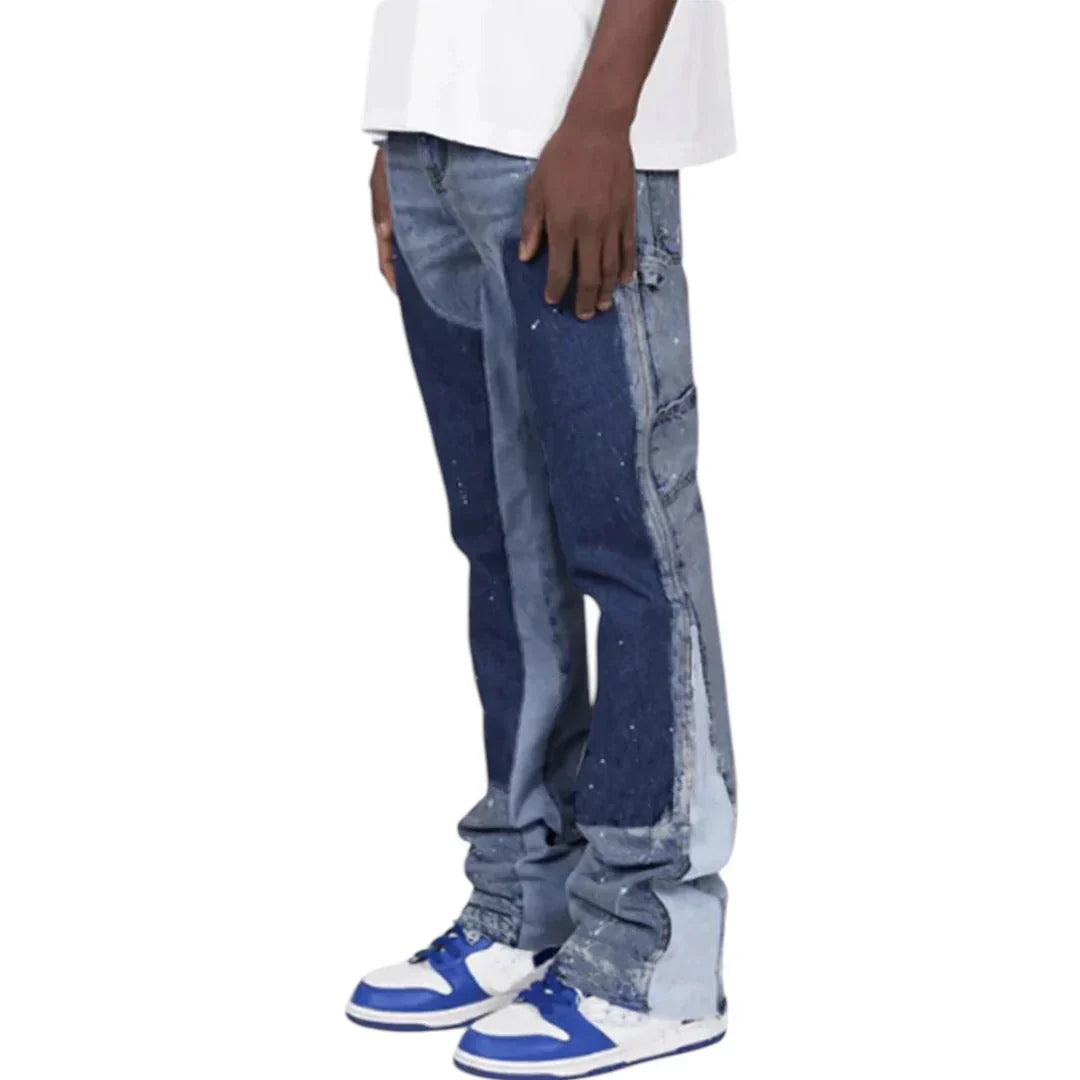 "Blue Patch" Flared Denim