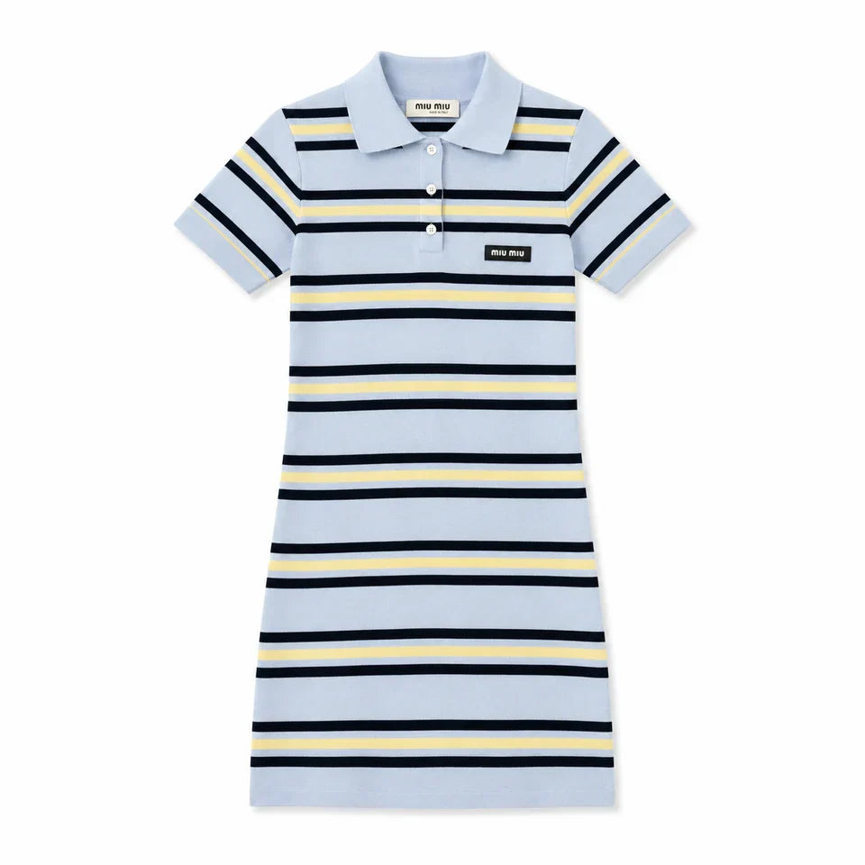 MIU BLUE POLO DRESS
