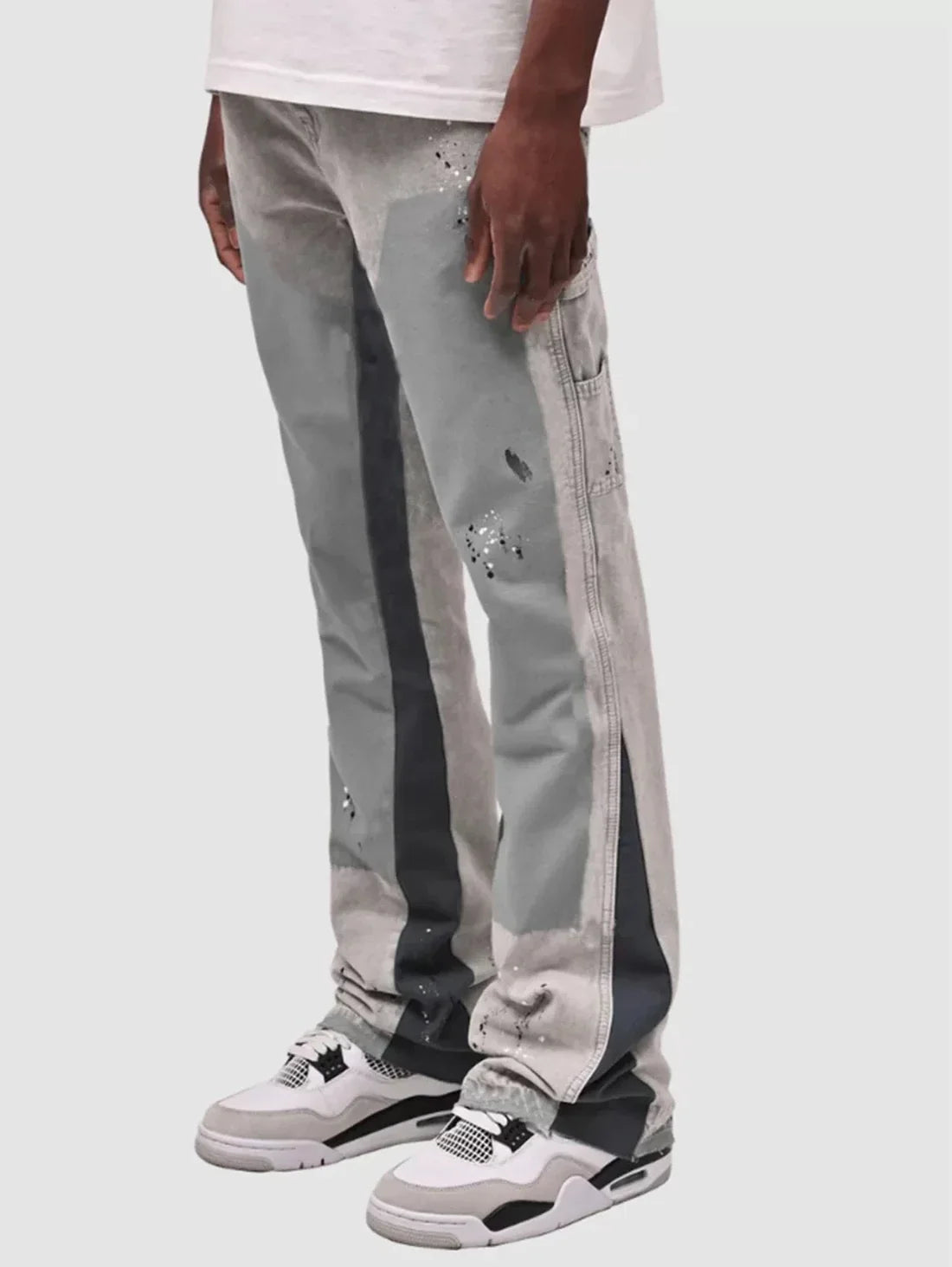 "Grey Patch" Flared Denim