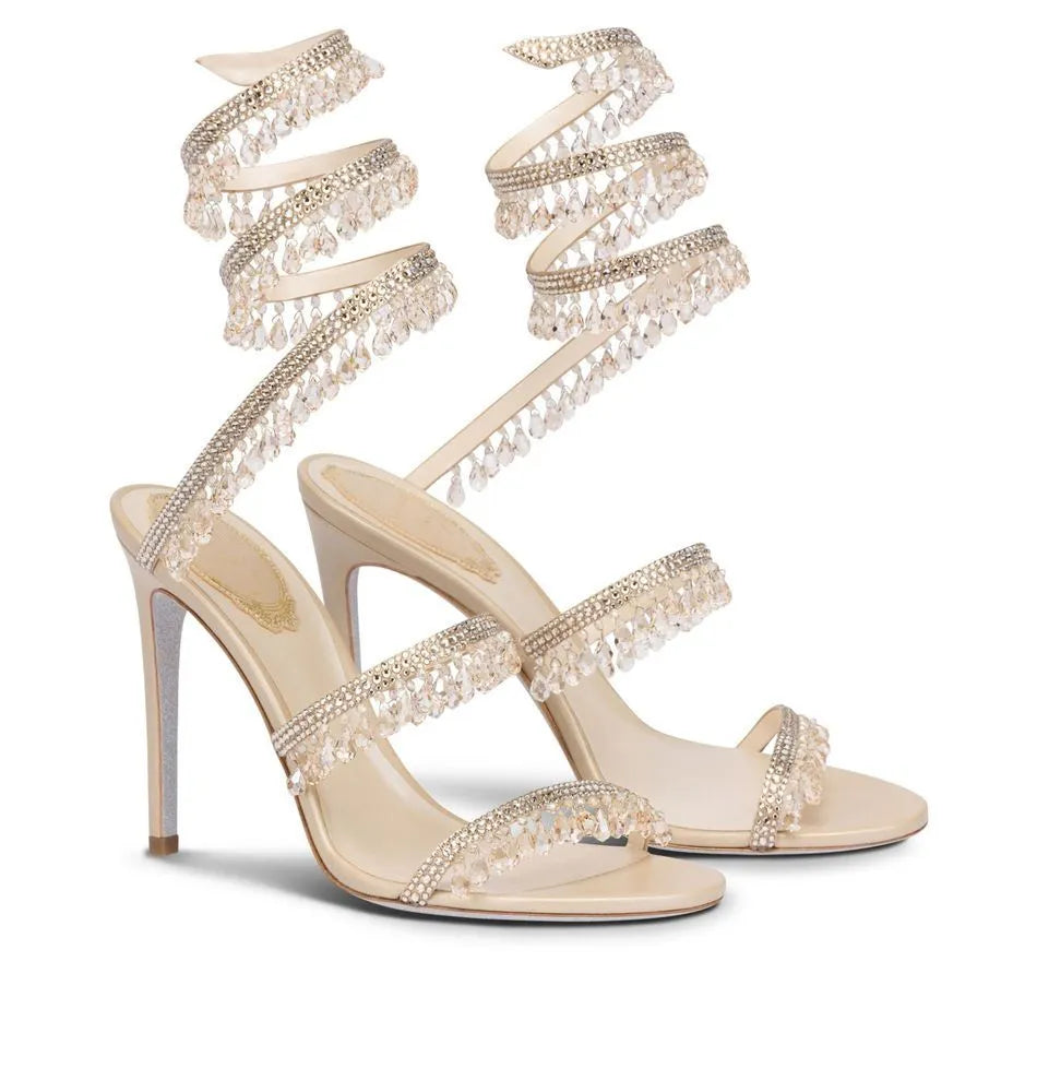 RENE C HIGH HEELS WHITE GOLD