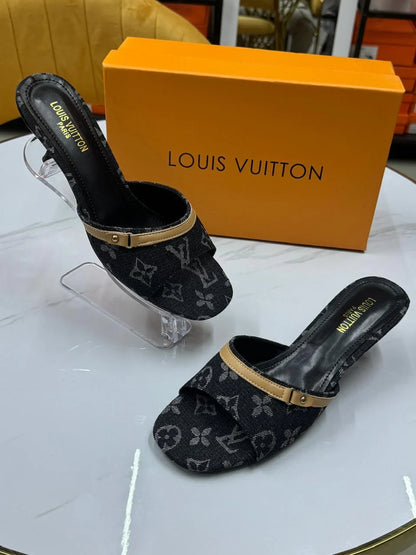 "LV" Kitten Heels