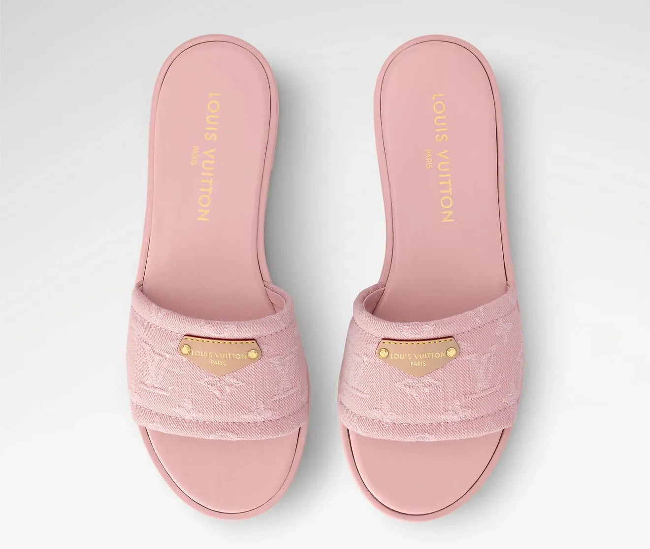 “LV“ DENIM SANDALS