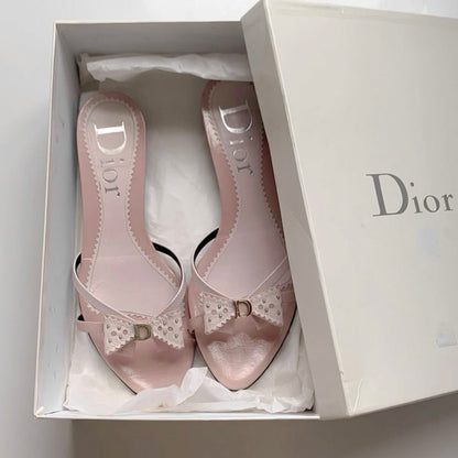 D PINK BIW LEATHER HEELS