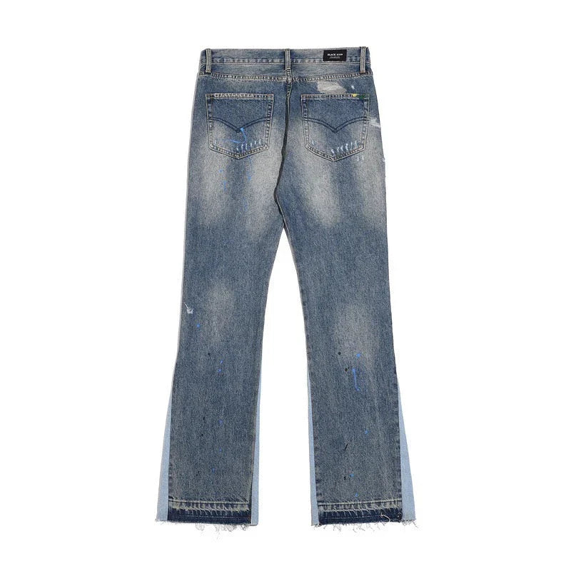 "Wavy" Flared Denim