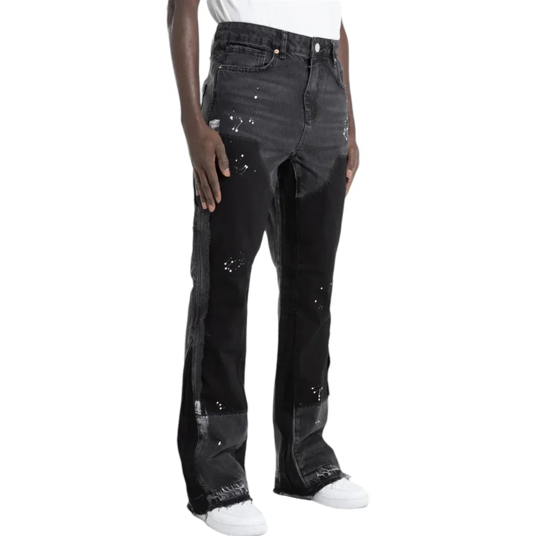 "Black Patch" Flared Denim