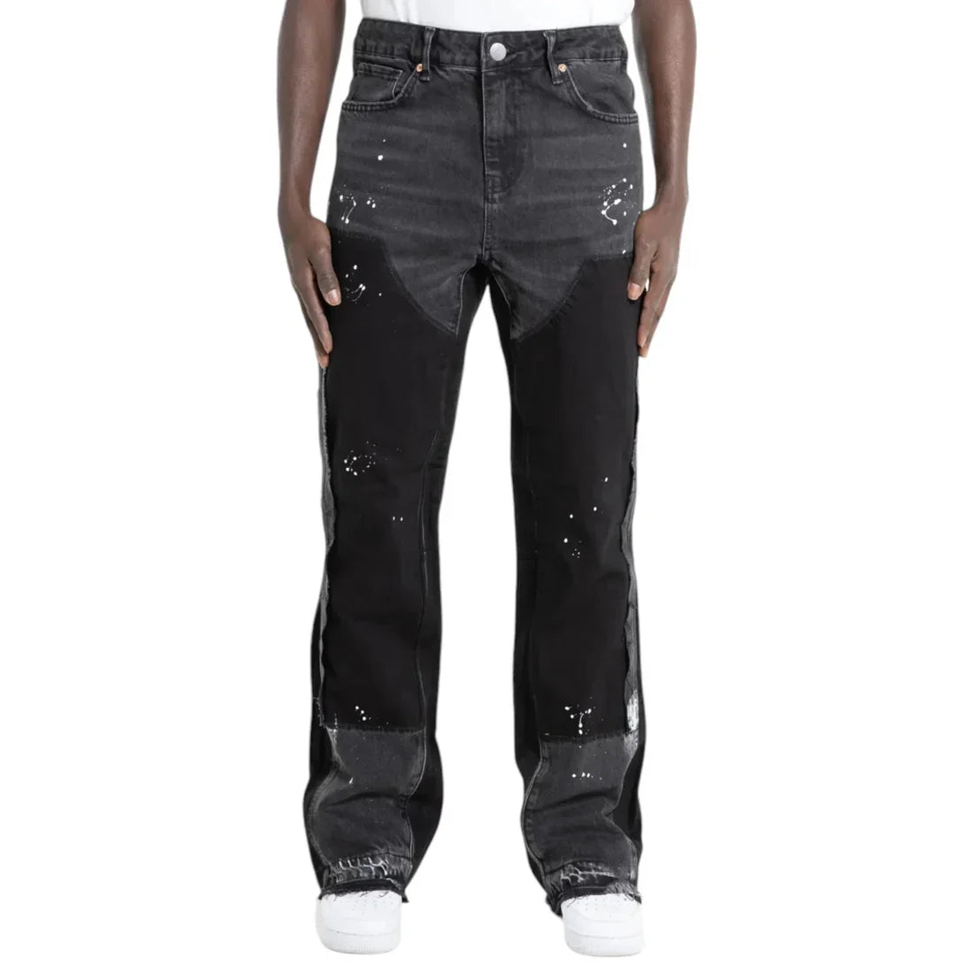 "Black Patch" Flared Denim
