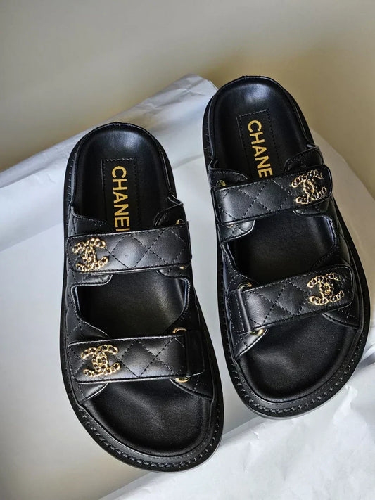 "CC" Strap Sandals