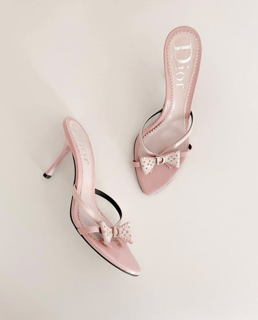 D PINK BIW LEATHER HEELS