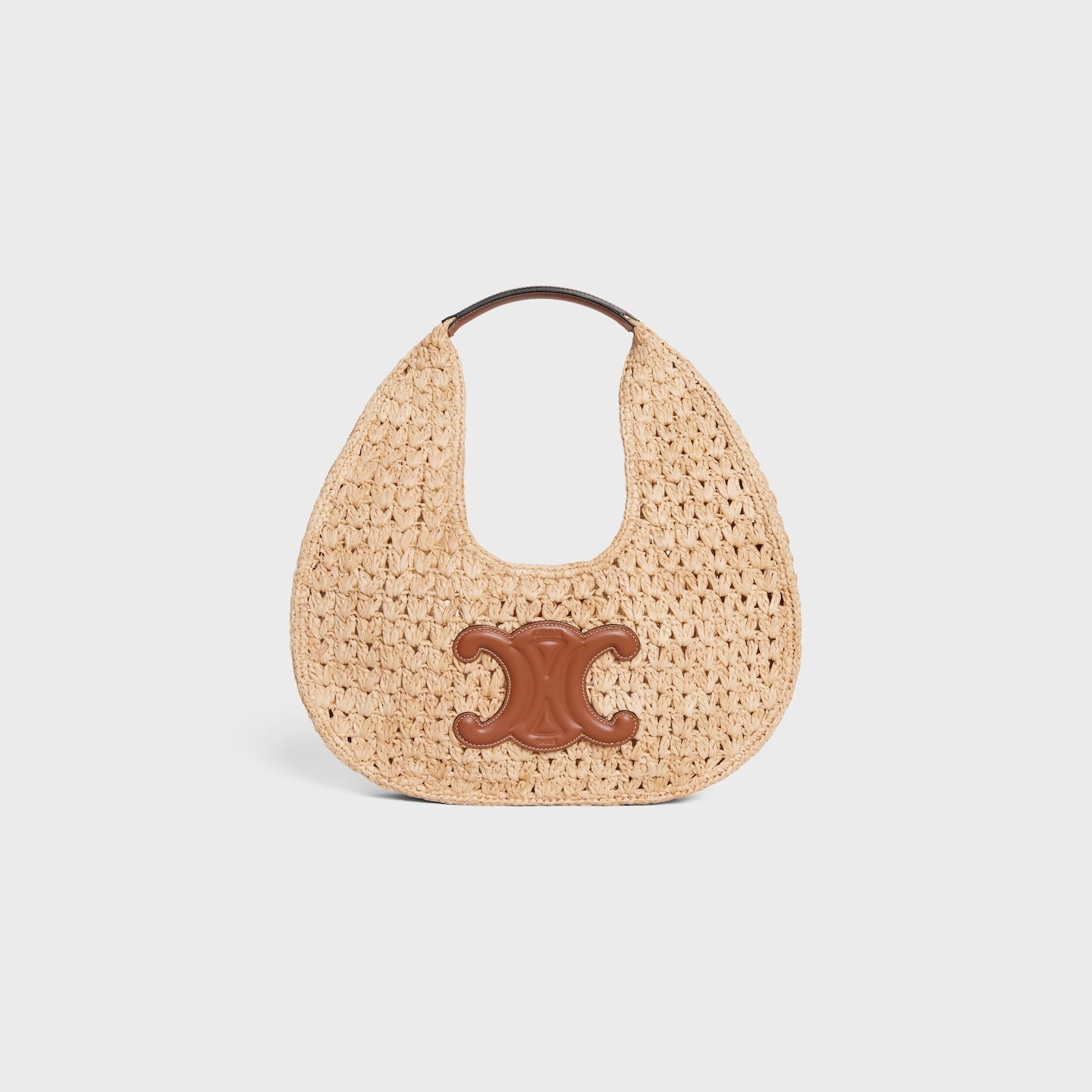 C RAFFIA HOBO BAG