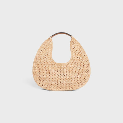 C RAFFIA HOBO BAG