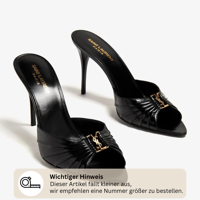 BLACK LEATHER HEELS