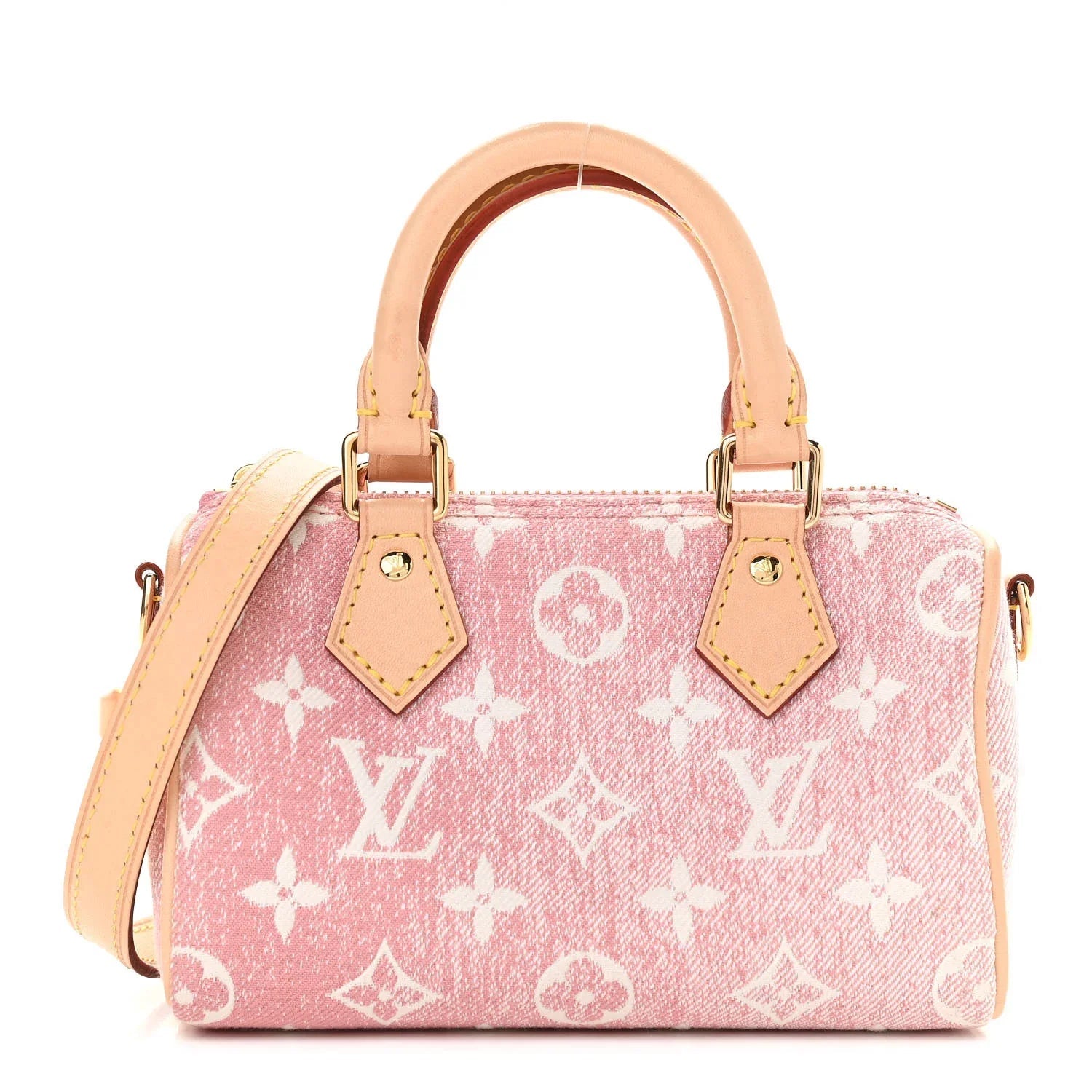 PINK MINI DENIM DUFFLE BAG