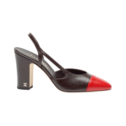 SLINGBACKS RED 9cm