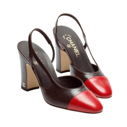 SLINGBACKS RED 9cm