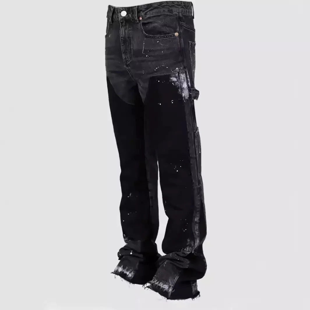 "Black Patch" Flared Denim