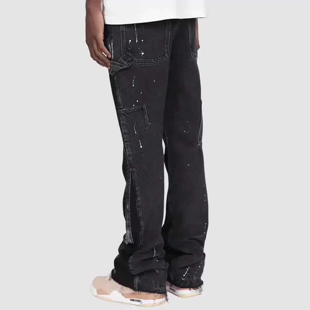 "Black Patch" Flared Denim