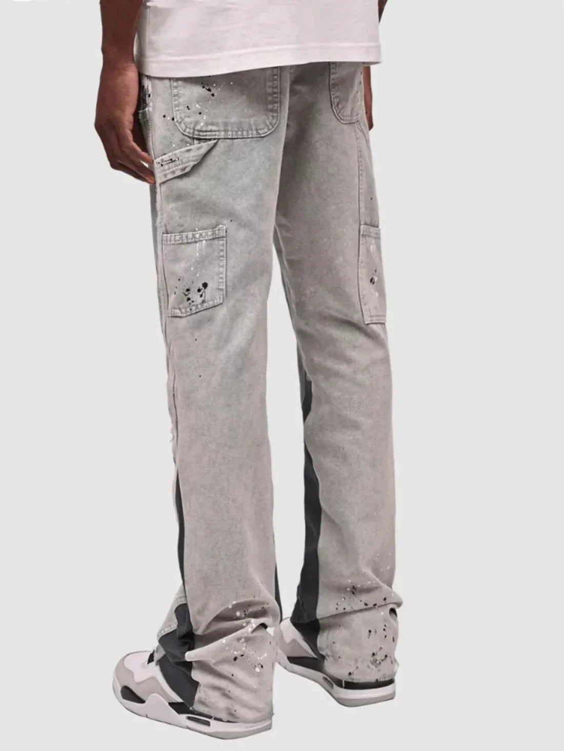 "Grey Patch" Flared Denim