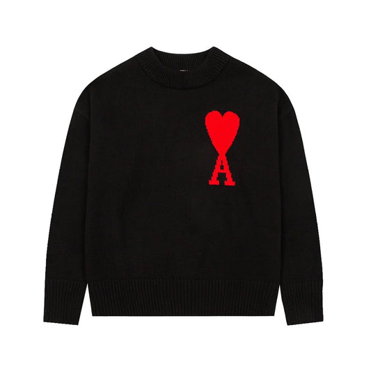 "Heart" Sweater Black (UNISEX)